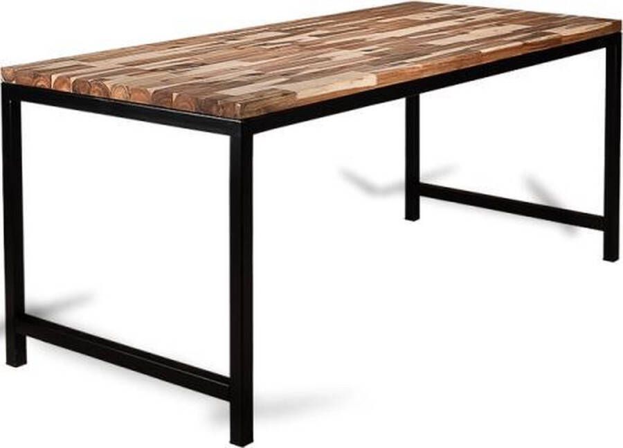 Wibema Meubelen Industriële eettafel hout en metaal Tampa 140 x 80 x 75 cm