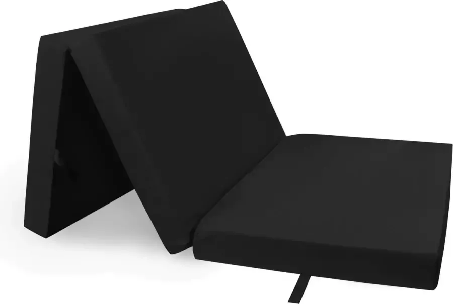 Wicotex Opvouwbare Matras Volwassen Reizend Vouwmatras Logeermatras Opvouwbaar – Afmeting 195x85x10cm Opvouwbaar Logeerbed 1 Persoons Logeerbed Kleur Zwart - Foto 2
