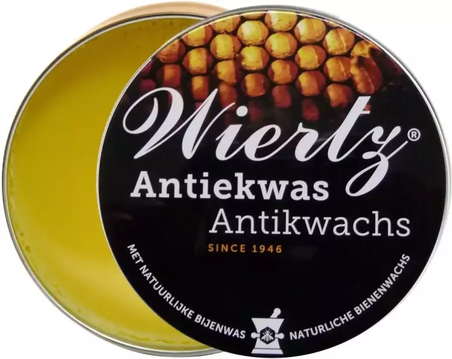 Wiertz Antiekwas Naturel geel 250 gr boenwas van zuivere bijenwas meubelonderhoudsmiddel - Foto 2