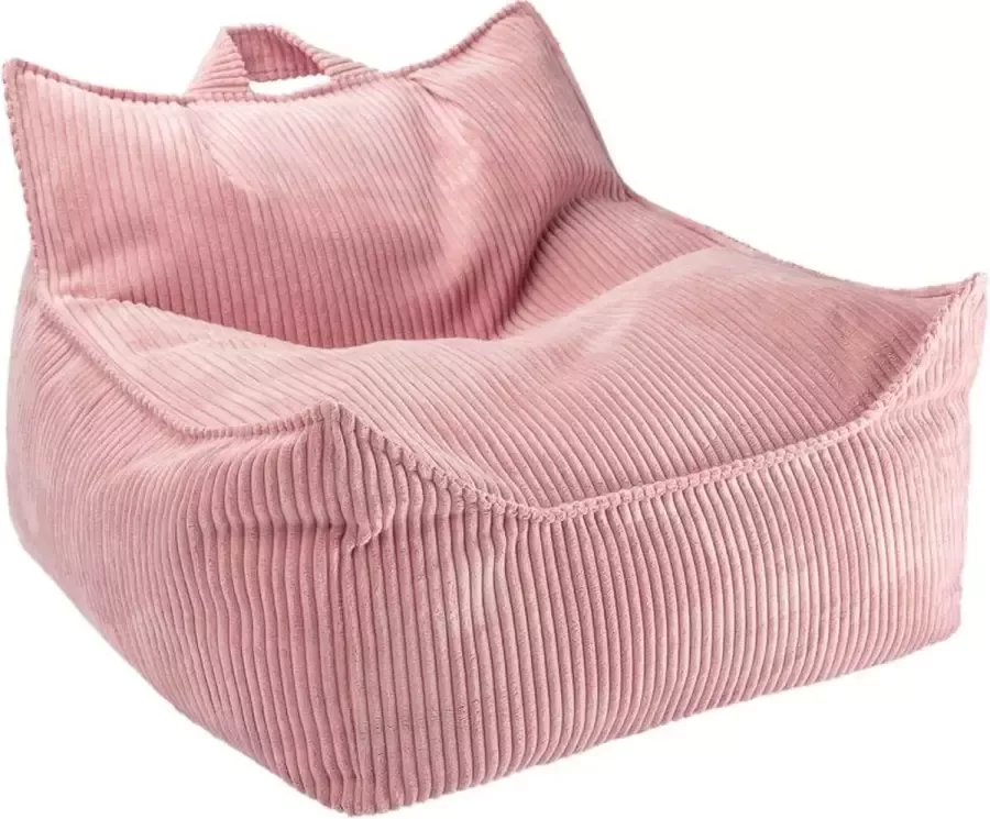 Wigiwama Beanie Zitzak Pink Mousse roze EPS-parels ribfluweel - Foto 1