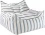 Wigiwama Kinder Zitzak Beanbag Chair Blue Stripes Zitzak Kind Zit Zak 100% OEKO- Tex Katoen - Thumbnail 1