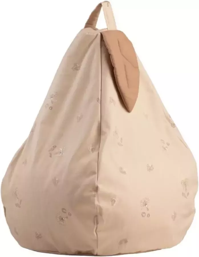 Wigiwama Kinder Zitzak Beanbag Leaf Powder Beige peer Zitzak Kind Zit Zak 100% OEKO- Tex Katoen