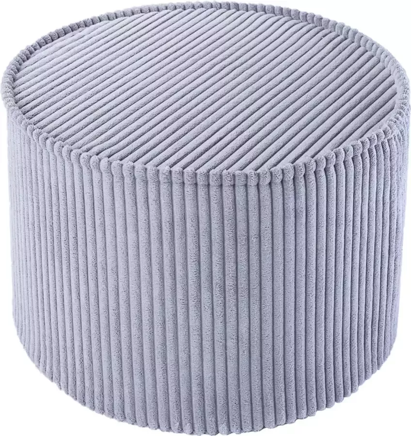 Wigiwama Corduroy Pouffe Poef Ø40x25cm Blueberry Blue
