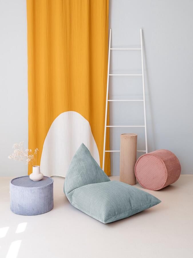 Wigiwama Corduroy Big Lounger Zitzak 110x70x70cm Peppermint Green