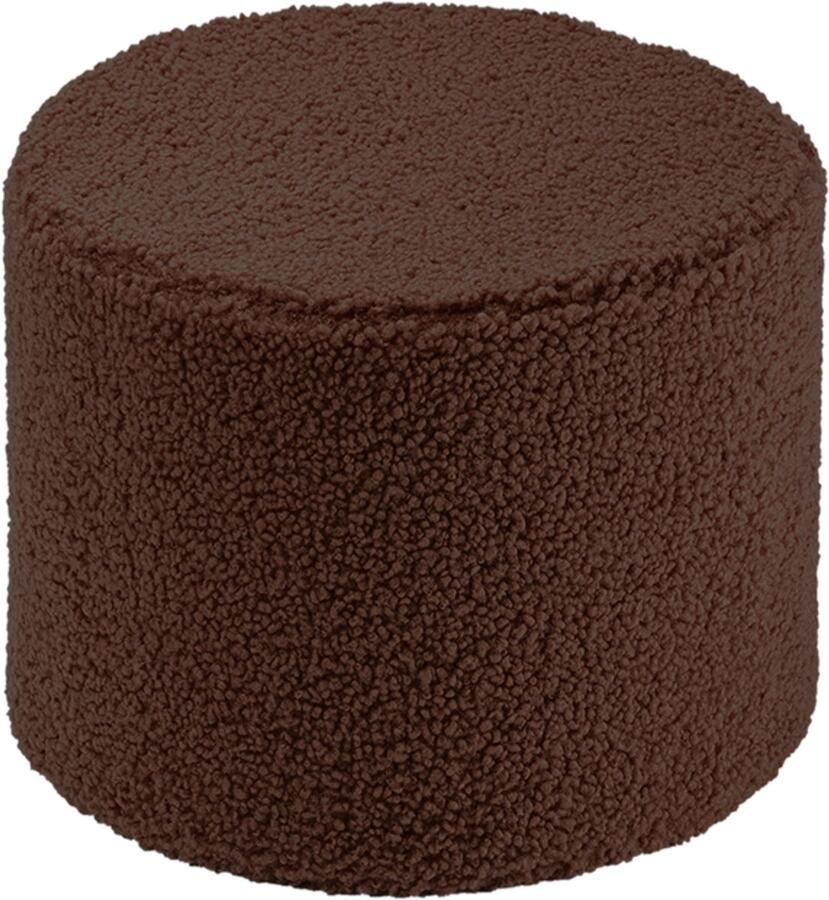 Wigiwama Corduroy Pouffe Poef Ø40x25cm Warm Hazel
