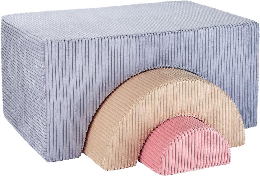 Wigiwama Corduroy Rainbow Playset Speelset 75x49x37cm Blueberry Blue