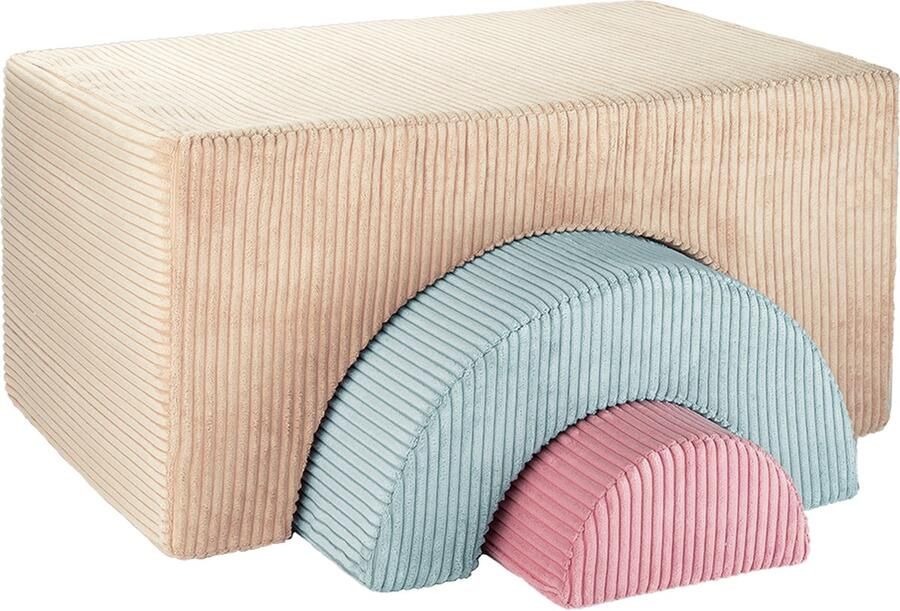 Wigiwama Corduroy Rainbow Playset Speelset 75x49x37cm Brown Sugar