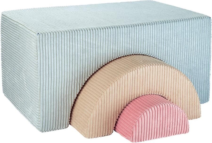 Wigiwama Corduroy Rainbow Playset Speelset 75x49x37cm Peppermint Green