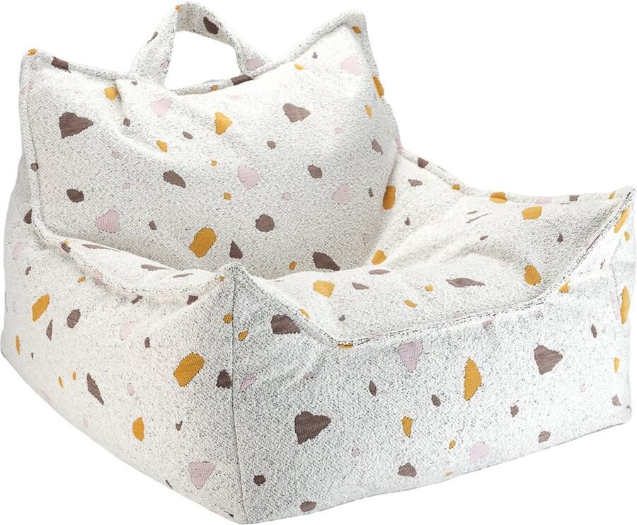 Wigiwama Teddy Beanbag Chair Zitzak 80x70x50cm Terrazzo Marble