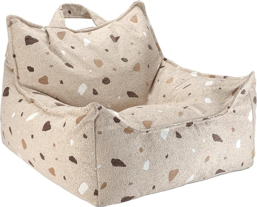 Wigiwama Teddy Beanbag Chair Zitzak 80x70x50cm Terrazzo Sand