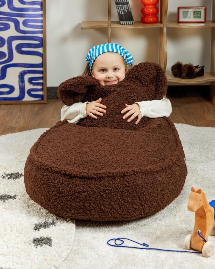 Wigiwama Teddy Bear Beanbag Chair Zitzak 70x60x42cm Warm Hazel - Foto 4