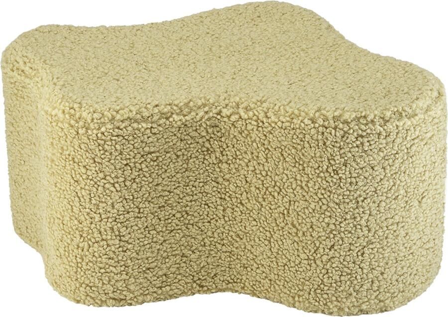 Wigiwama Teddy Cloud Pouffe Poef Ø40x25cm Matcha