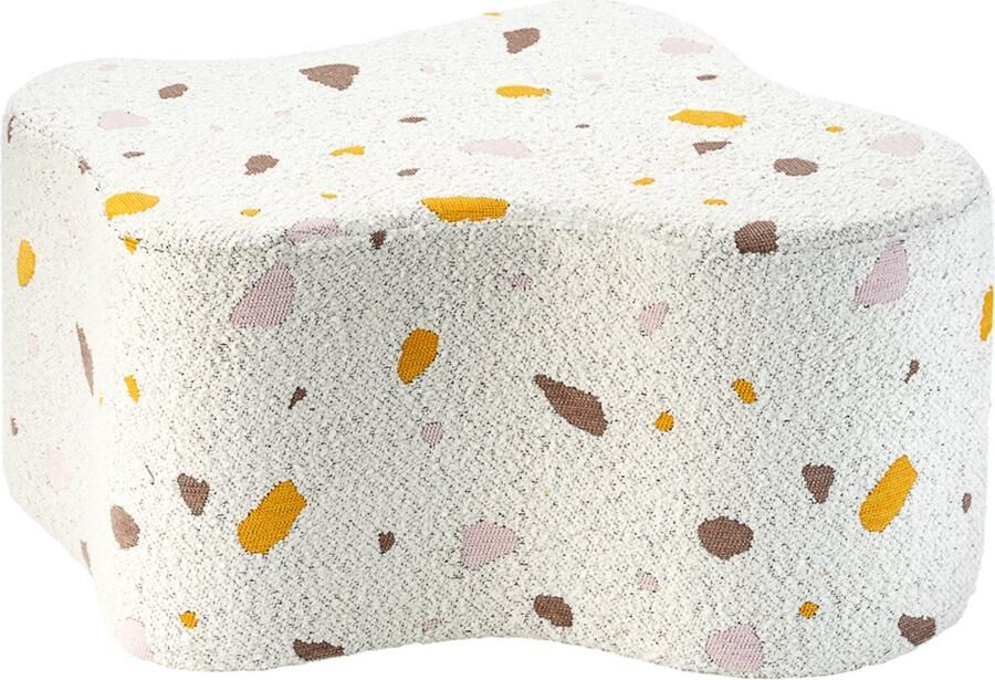 Wigiwama Teddy Cloud Pouffe Poef Ø40x25cm Terrazzo Marble