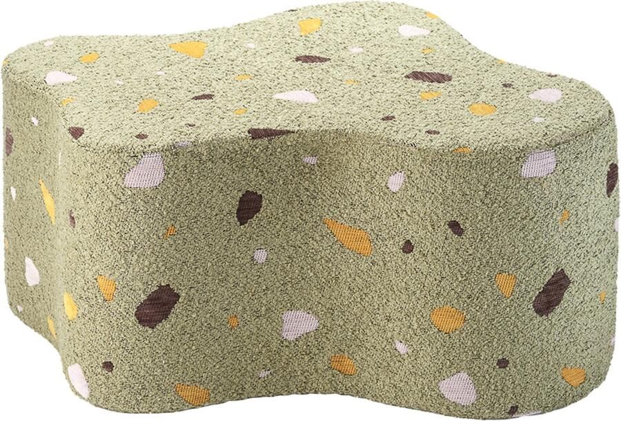 Wigiwama Teddy Cloud Pouffe Poef Ø40x25cm Terrazzo Moss
