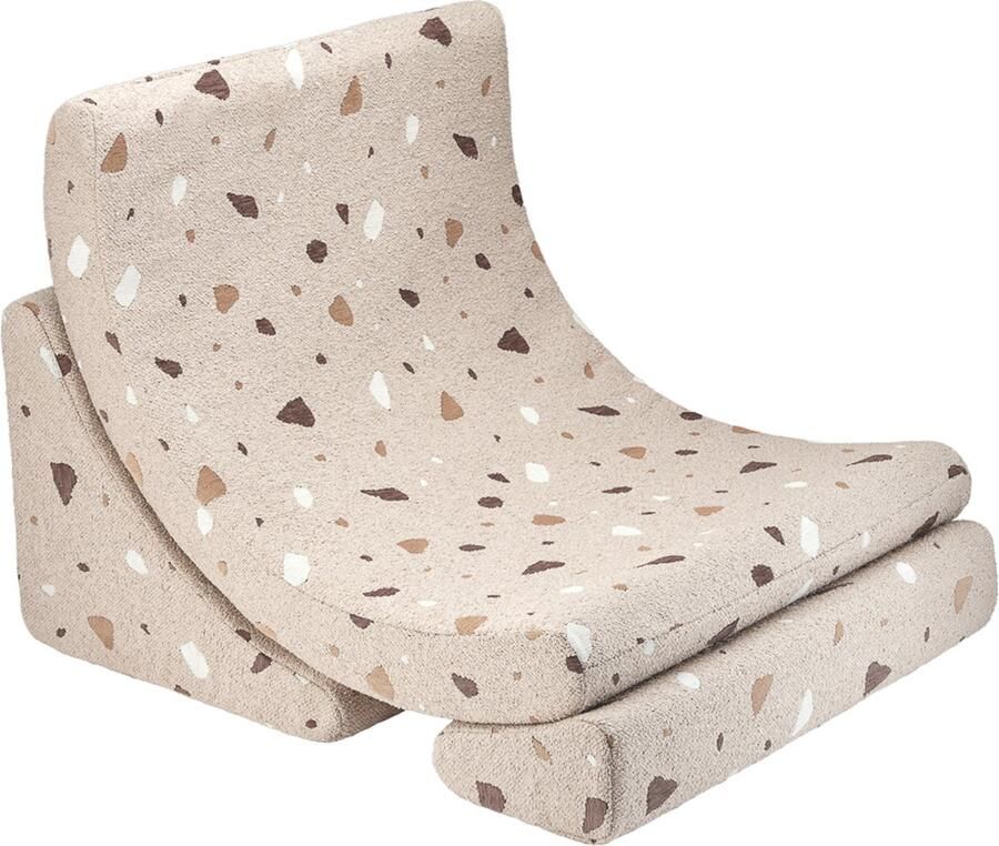 Wigiwama Teddy Moon Chair Fauteuil 80x65x55cm Terrazzo Sand
