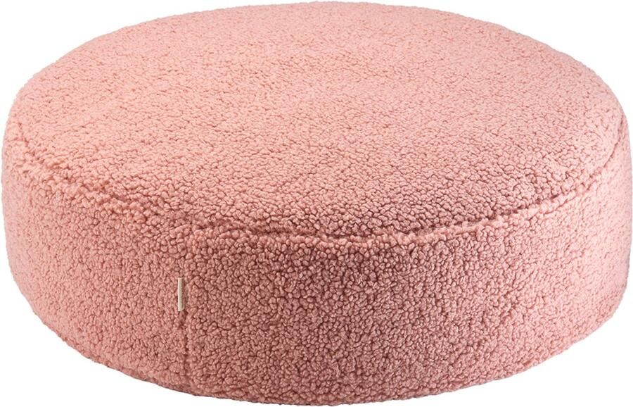 Wigiwama Teddy Ottoman Poef Ø65x20cm Guava Pink