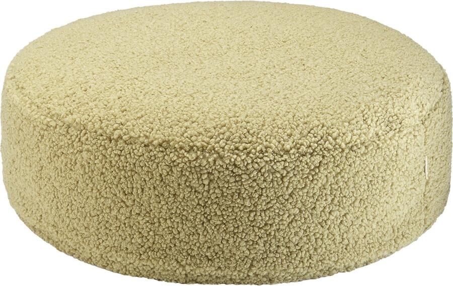 Wigiwama Teddy Ottoman Poef Ø65x20cm Matcha