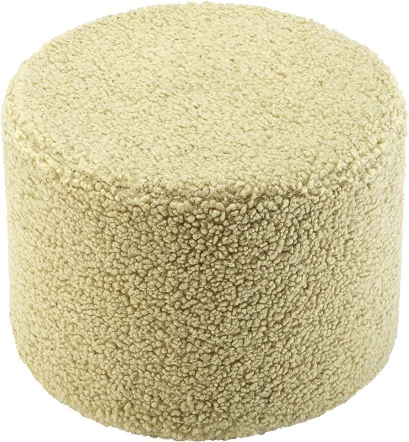 Wigiwama Teddy Pouffe Poef Ø40x25cm Matcha