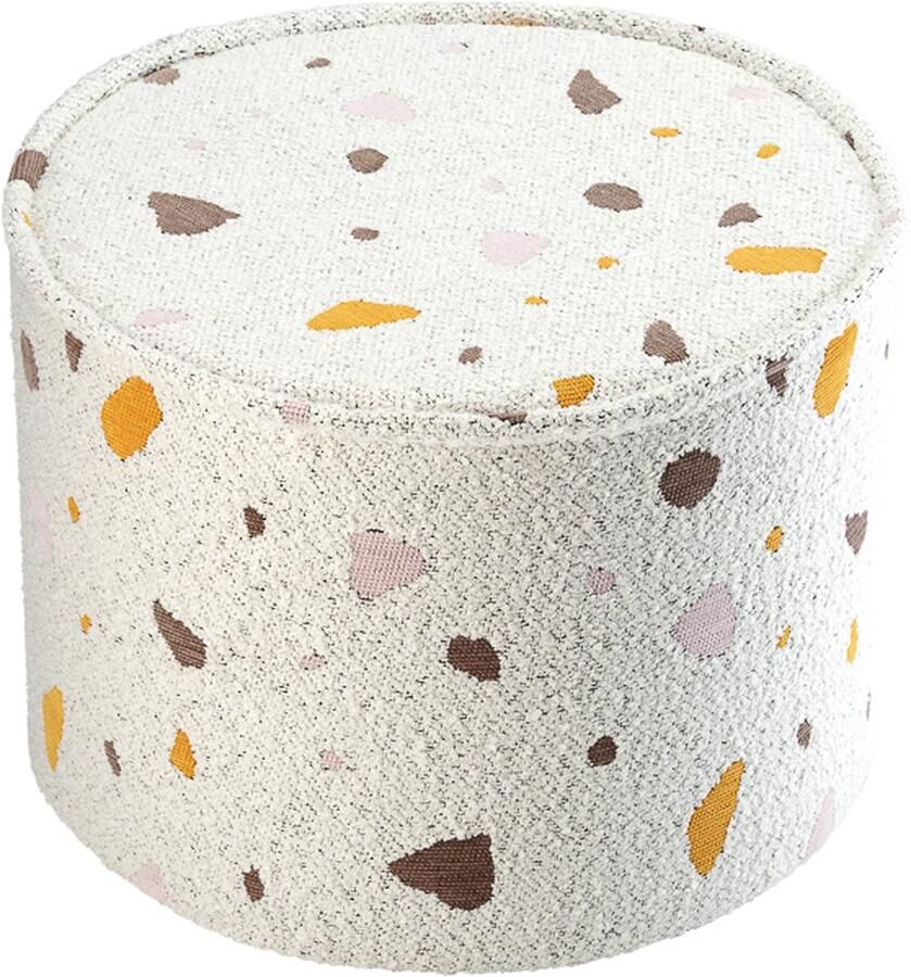 Wigiwama Teddy Pouffe Poef Ø40x25cm Terrazzo Marble