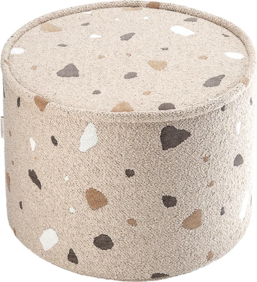 Wigiwama Teddy Pouffe Poef Ø40x25cm Terrazzo Sand