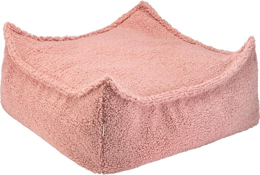 Wigiwama Teddy Square Ottoman Poef 80x70x50cm Guava Pink