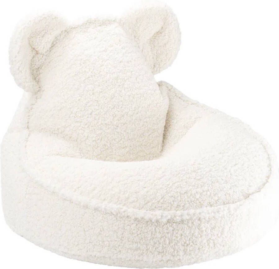 Wigiwama Zitzak Bear Cream white beanbag teddy uitwasbare hoes fluffy zitzak knuffelen zitzak kinderen kinder zitzak