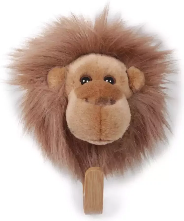 Wild&Soft Wild & Soft Houten dierenkapstok Orang-Oetan