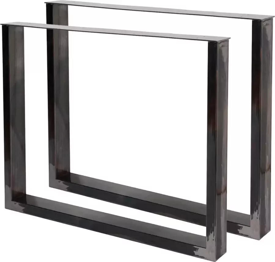 Wildanger Technik Wildanger industriële vierkante tafelpoten 40x43cm doorzichtige gelakte tafels bureaus