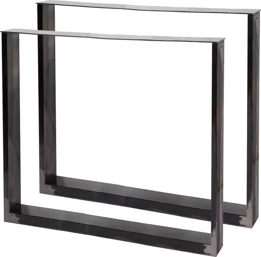 Wildanger Technik Wildanger industriële vierkante tafelpoten 80x72cm doorzichtige gelakte tafels bureaus