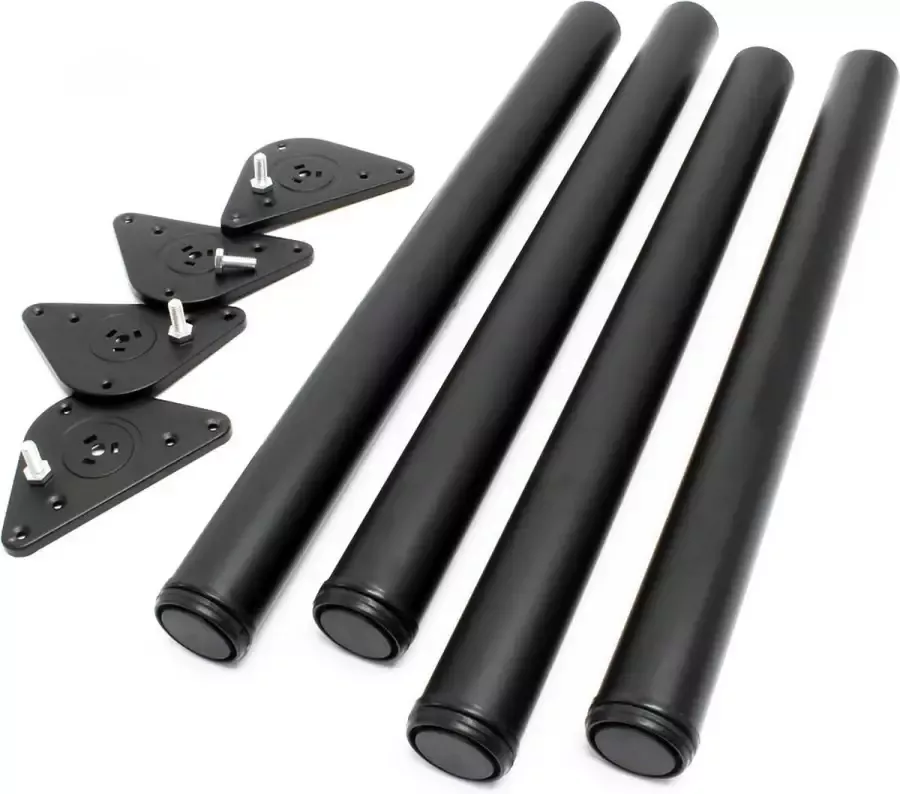 Wildanger Technik Wildanger rvs tafelpoten zwart set van 4 verstelbaar ø60mm 710mm