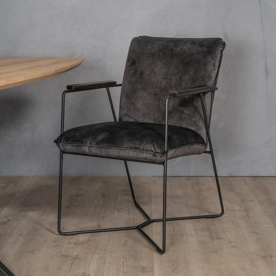 Wildeboer & van der Weide Eetkamerstoel Jack Antraciet