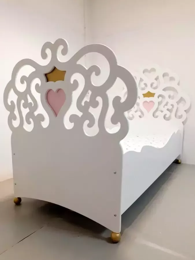 wildkidzz.com Kinderbed VICTORIA prinsessenbed 90x200 WIT met matras