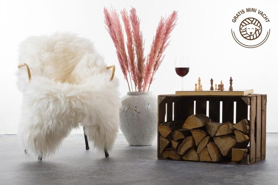 Wildlife Design GIGANTISCHE witte schapenvacht XXL wit schapenvel EXTRA GROTE decoratieve vacht schaapsvacht stoel bank bedeinde vloer slaapkamer bed camperstoel camping