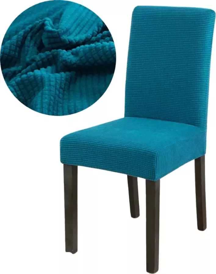 Winkrs Stoelhoes Turquoise Meubilair eetkamerstoel stoelhoezen Badstof hoes voor stoel