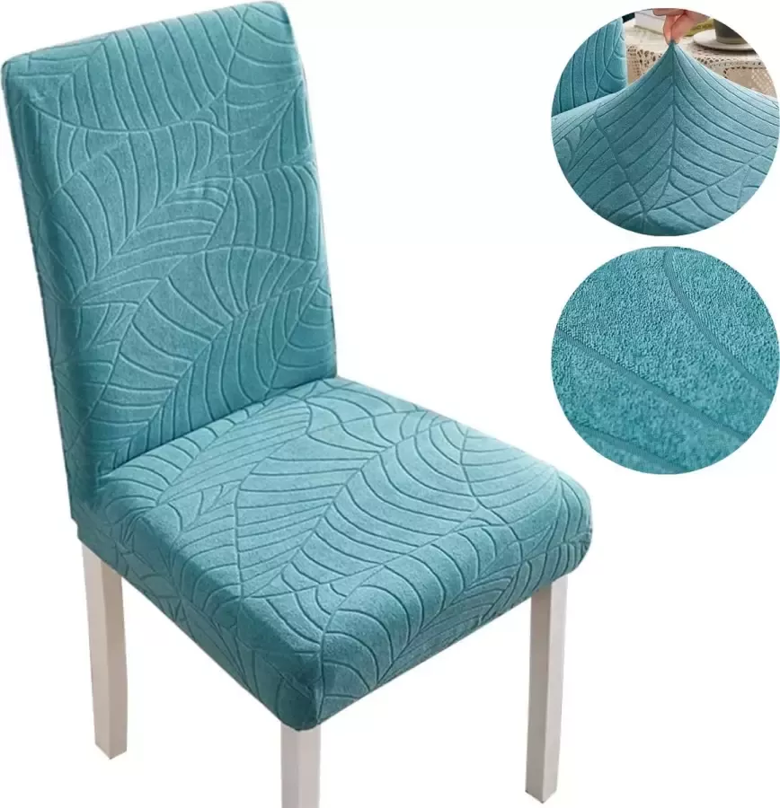Winkrs Stoelhoes voor Eetkamer stoel of lage bureaustoel Turquoise stretch hoes voor stoel