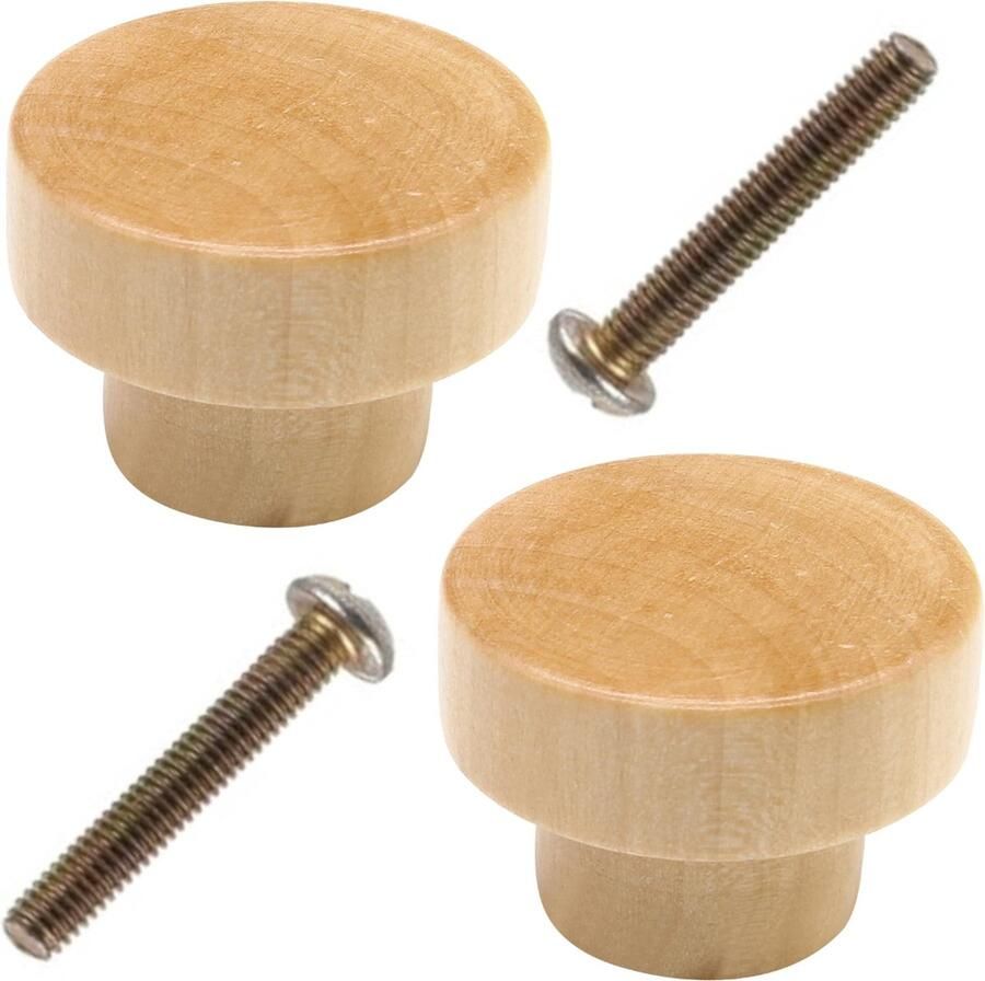 Winkrs Meubelknoppen Gelakt Hout Rond 40MM Kastknoppen Set 2x Knoppen voor kastdeurtjes en lades