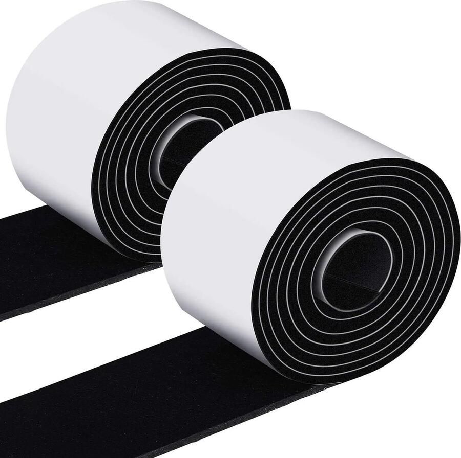 WiseGoods Premium Zelfklevende Meubel Tape Vilt Meubelpoten Vloerbescherming Accessoires Voor Meubels Strip 5x100cm -Zwart