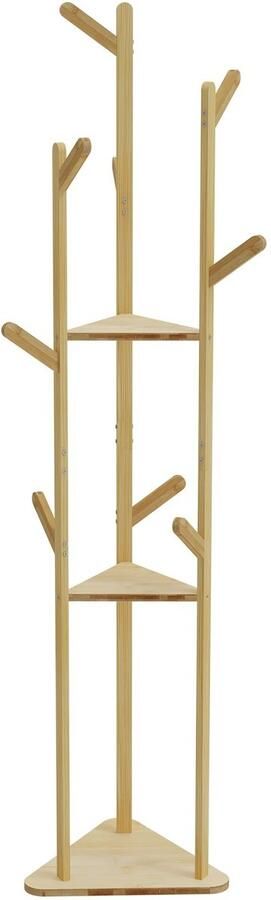 Wisfor RoyaLuxe Kapstok Staand Kapstokken Kapstok Haken Kledingrek Kledinghangers Bamboe Rek Kledingrek Wand Kleding Garderobekast Garderobe Kast Organizer Kleding Organizer Schoenen Slaapkamer Meubel