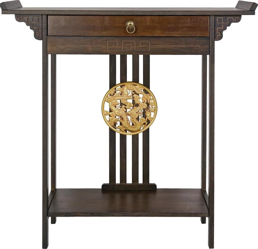 Wisfor Vintage Rustieke Console Tafel Hal Tafel Wand Tafel Met Pull Lade & Plank Woonkamer