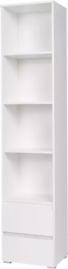 Wit InspireMe Boekenkast Moderne woonkamer meubelplanken vitrine boekenkasten 45x34x204 (BxDxH) M01 Moon ( )