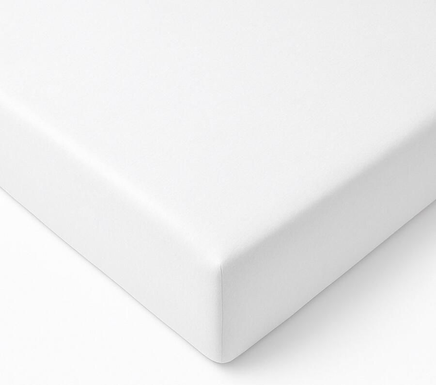 WITR Hoeslaken 120x200 – Twijfelaar – 100% Katoen – Hoekhoogte 30 cm – Ademend en Zacht – Wit