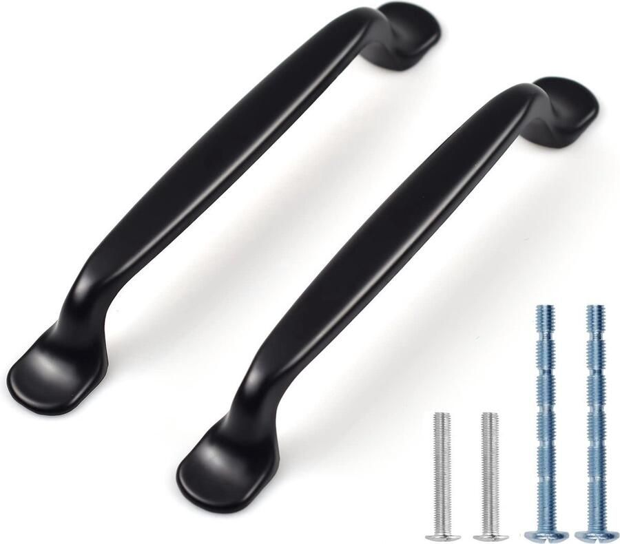 WNHB Keukengrepen zwart set van 12 – Meubelgrepen – Aluminium legering – Kastgrepen – Ladegrepen