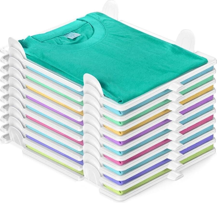 WNHB Kleding Organizer & Shirt Vouwplank – Kast Organizer – Kleding Vouwsysteem voor Volwassenen – Regular Size – Set van 10