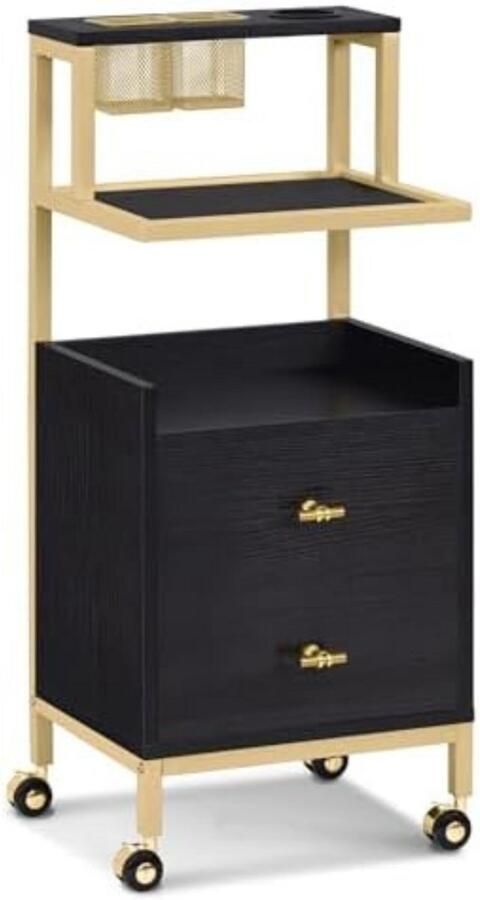 WNHB Moderne Kapperswagen met Wielen en Lades Luxe Salon Trolley voor Badkamer en Woonkamer