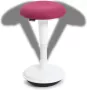 Wobblez Wiebelkruk Ergonomische Bureaustoel voor Bureaus met een hoogte 60-80 cm kruk in hoogte verstelbaar van 43-63 cm Witte wiebelkruk met Blauwe zitting - Thumbnail 1