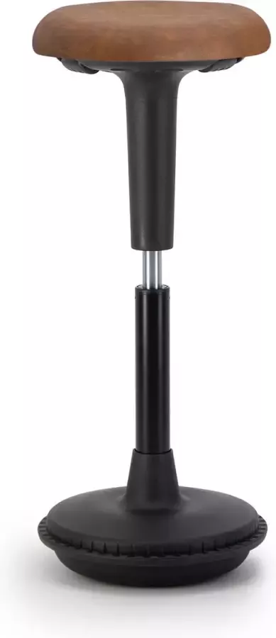 Wobblez Wiebelkruk Ergonomische Bureaustoel voor Zit Sta Bureaus vanaf 90 cm Hoogte Kruk voor staand werken in hoogte verstelbaar van 63-83 cm Zwarte wiebelkruk met Antraciet zitting