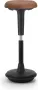 Wobblez Wiebelkruk Ergonomische Bureaustoel voor Zit Sta Bureaus vanaf 90 cm Hoogte Kruk voor staand werken in hoogte verstelbaar van 63-83 cm Zwarte wiebelkruk met Blauwe zitting - Thumbnail 1