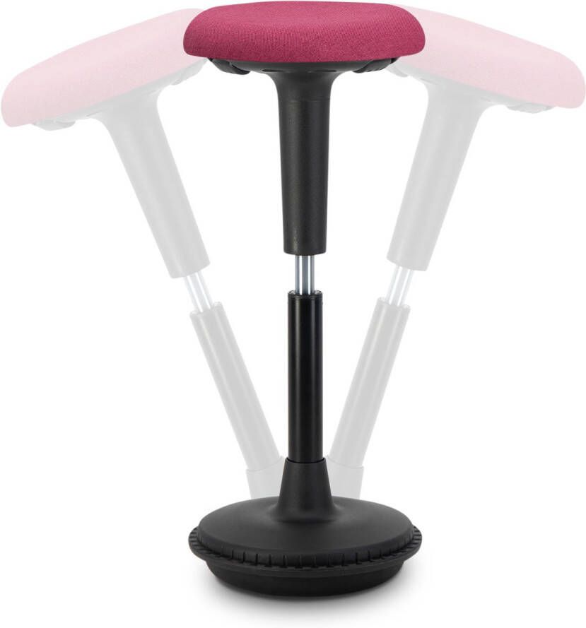 Wobblez Wiebelkruk Ergonomische Bureaustoel voor Zit Sta Bureaus vanaf 90 cm Hoogte Kruk voor staand werken in hoogte verstelbaar van 63-83 cm Zwarte wiebelkruk met Antraciet zitting