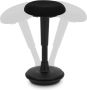 Wobblez Wiebelkruk Ergonomische Bureaustoel voor Bureaus met een hoogte 60-80 cm kruk in hoogte verstelbaar van 43-63 cm Zwarte wiebelkruk met Zwarte zitting - Thumbnail 2