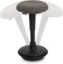 Wobblez Wiebelkruk Ergonomische Bureaustoel voor Bureaus met een hoogte 60-80 cm kruk in hoogte verstelbaar van 43-63 cm Zwarte wiebelkruk met Antraciet zitting - Thumbnail 2